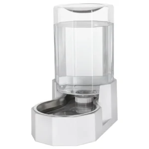Bebedouro Automático por Gravidade para Cães e Gatos 3,8 L Aço Inox e Plástico Bpa Free