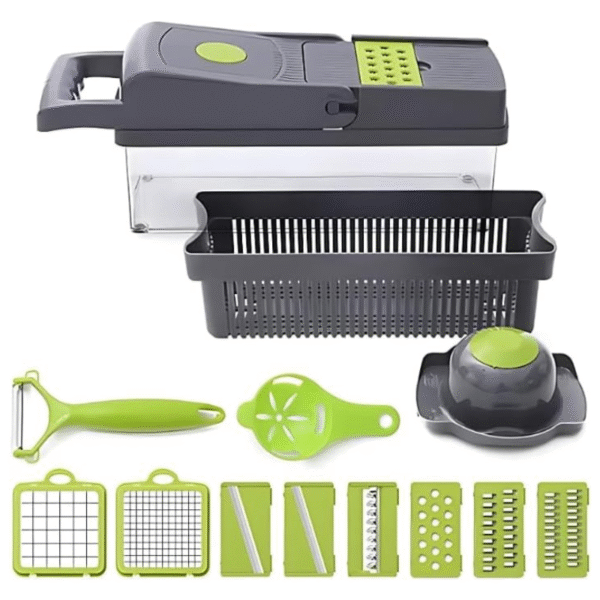 Cortador de Legumes Multifuncional 13 em 1 com Recipiente